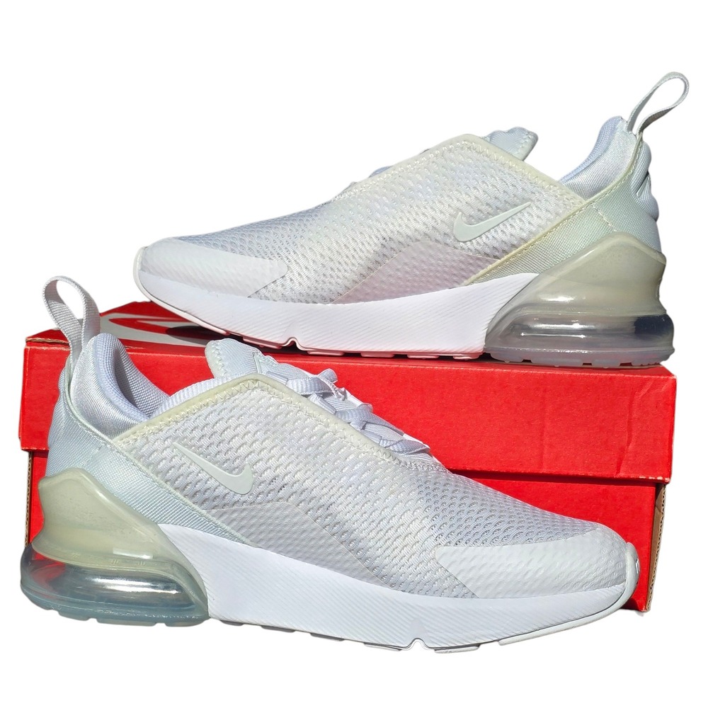 Nike Air Max 270 White Sneakers Youth Size 2Y